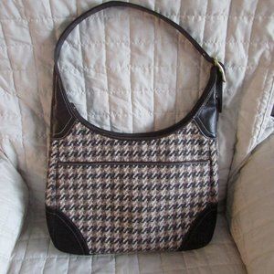 Coach Purse Brown Tweed and Leather E06J-F10279